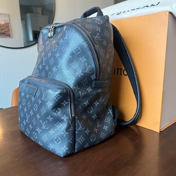 Louis Vuitton Backpack Monogram Eclipse and Leather Trim - Picture 3 of 13